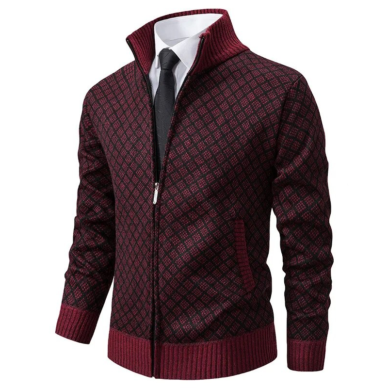 Remy-Doir® Knitted Jacquard Gilet