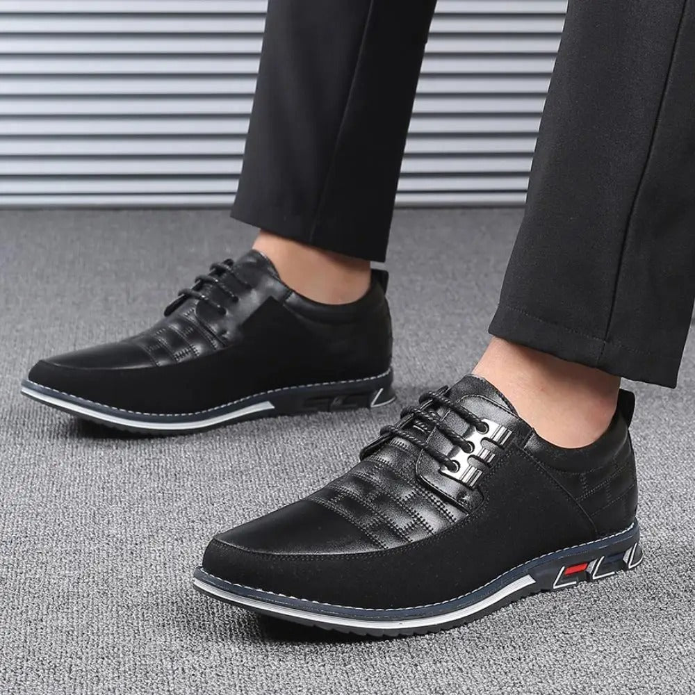 Malvin - Snazzy Lace-Up Kicks in Faux Leather
