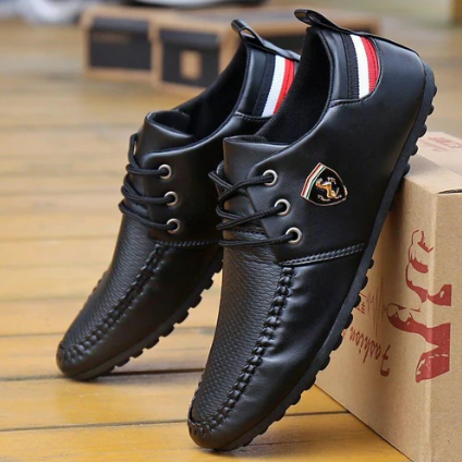 Men's Leather Moccasin Shoes Ferrari® + Special Treat Included!
