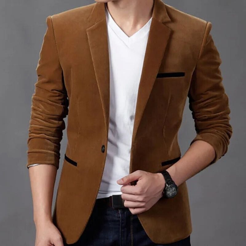 Choco Velvet Blazer for Blokes