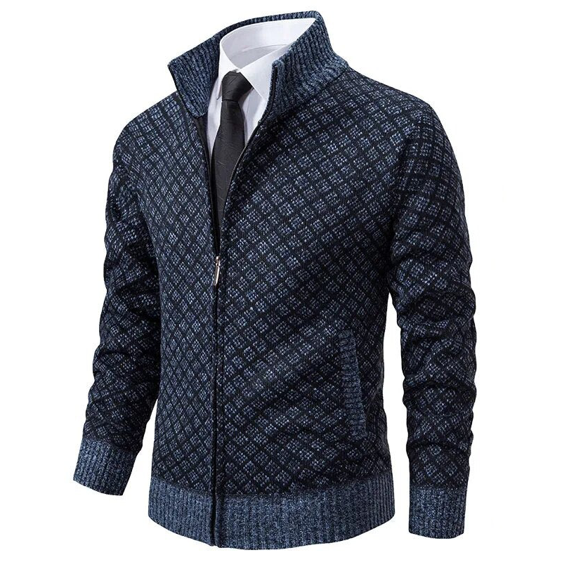 Remy-Doir® Knitted Jacquard Gilet