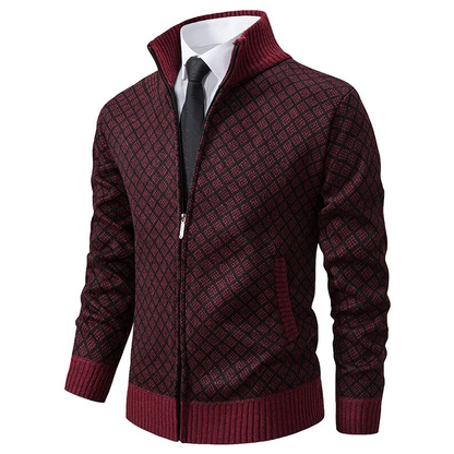 Remy-Doir® Knitted Jacquard Gilet