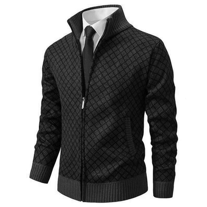 Remy-Doir® Knitted Jacquard Gilet