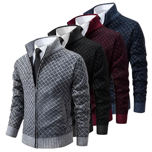 Remy-Doir® Knitted Jacquard Gilet