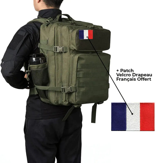 Exodus® Military Tactical Rucksack (+ Free French Flag Velcro Badge)