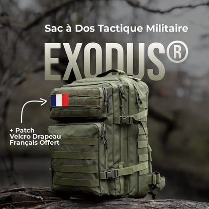 Exodus® Military Tactical Rucksack (+ Free French Flag Velcro Badge)
