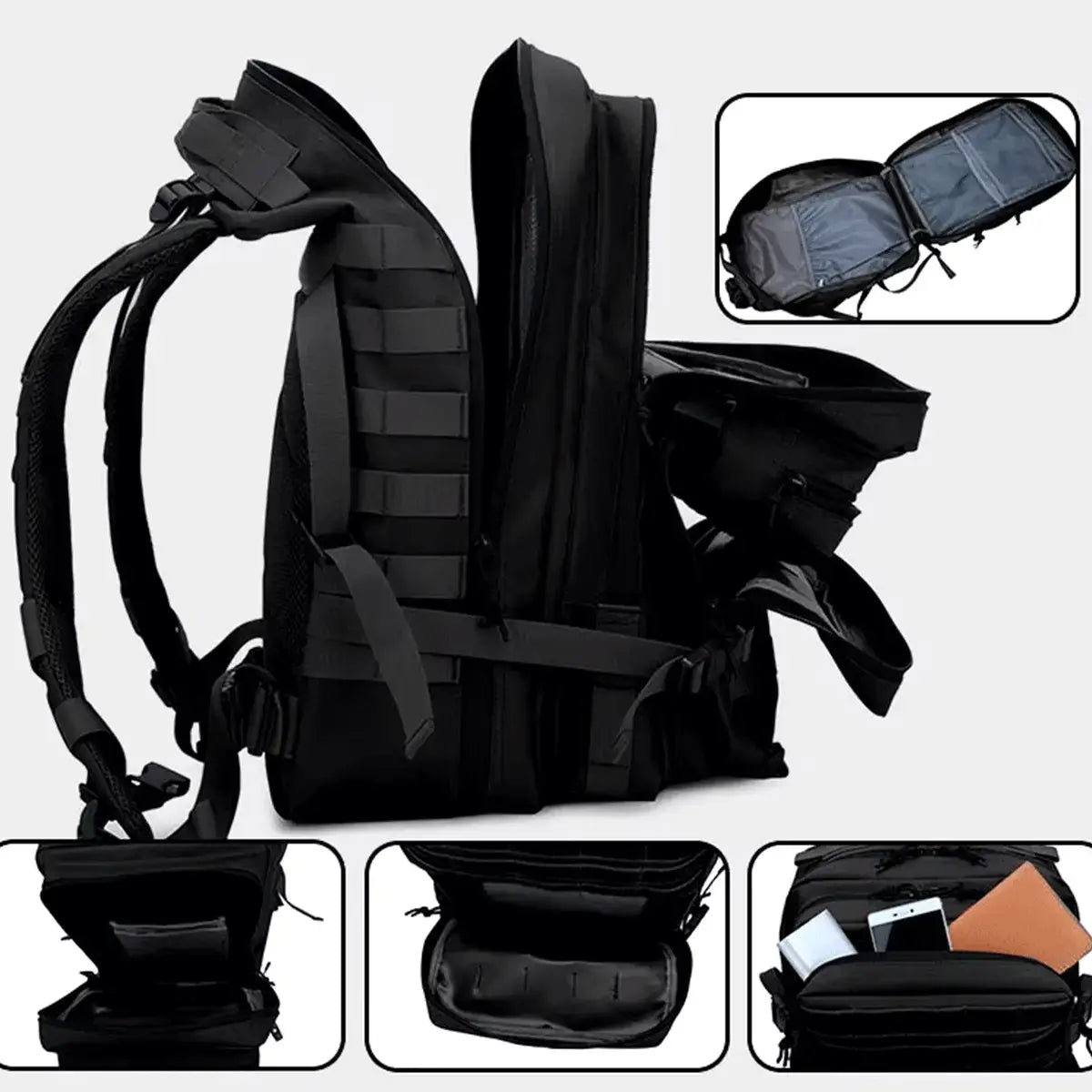 Exodus® Military Tactical Rucksack (+ Free French Flag Velcro Badge)