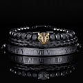 Set of 3 Luxe Panther Bracelets - Gold and Silver Stainless Steel with Sparkling Zirconium Crystals