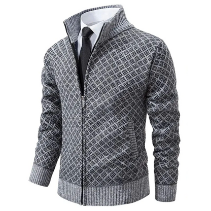 Remy-Doir® Knitted Jacquard Gilet