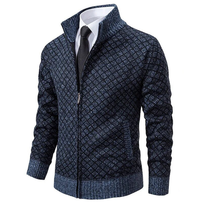 Remy-Doir® Knitted Jacquard Gilet
